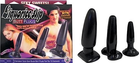 Liquorice Dip Butt Plugs