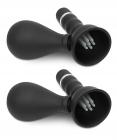 Cordless Vibrating Nipple Suckers Waterproof - Black Sex Toy Product