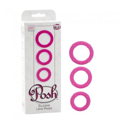 Posh Silicone Love Rings Pink
