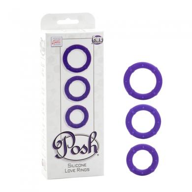 Posh Silicone Love Rings Purple