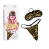 Leopard and Blindfold G String Gold