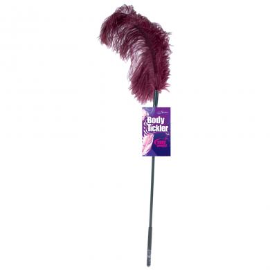 Ostrich feather ticklers - burgundy