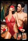 Fishnet Negligee Eyemask Cuff Red O/S Sex Toy Product