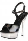 6 Inches Black And Clear Sandal Strap Size 6 Sex Toy Product