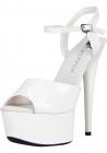 6 Inches White Platform Sandal Strap Size 6 Sex Toy Product