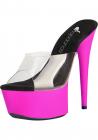 6 Inches Clear Pink UV Platform Sandal Size 6 Sex Toy Product