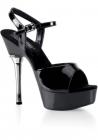 Allure 5.5 Inches Black Stiletto Ankle Strap Size 6 Sex Toy Product
