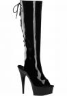 Delight 2017 Black Stripper Boots Size 6 Sex Toy Product
