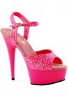 Delight 609 UV Hot Pink Glitter Sandal Size 7 Sex Toy Product