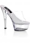 Kiss 201 Clear Spike Heel 6 Inches Sandals Size 6 Sex Toy Product