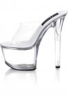 Sky 6.75 Inches Clear Spike Heel Sandals Size 6 Sex Toy Product