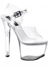 Sky 6.75 Inches Clear Stiletto Ankle Strap Size 6 Sex Toy Product