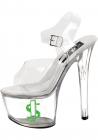 Tip Jar Clear/Green Platform Sandals Size 6 Sex Toy Product