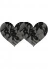 Black Lace Heart Pasties 2 Pack Sex Toy Product