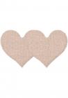Nude Satin Heart Pasties 2 Pack Sex Toy Product