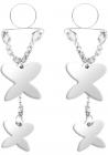 Silver Butterfly Nipple Jewelry 1 Pair Sex Toy Product