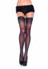Stay Up Thigh High Stockings Lace Top Lycra Black Sex Toy Product Image 2