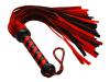 Short Suede Flogger Black Red Sex Toy Product Image 3