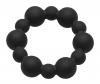 Shadow Silicone Beaded Cock Ring Black Sex Toy Product Image 2