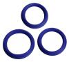 3 Piece Silicone Erection Rings - Blue Sex Toy Product Image 2