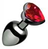 Crimson Tied Scarlet Heart Shaped Jewel Anal Plug  Sex Toy Product Image 2