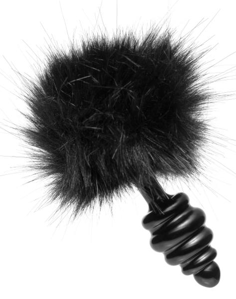 Tailz Bunny Faux Fur Tail Plug Black Sex Toy Product