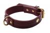 Strict Leather Burgundy Locking Collar Sex Toy Product Image 2