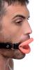 Sissy Mouth Gag Pink Silicone Lips Black Strap Sex Toy Product Image 2