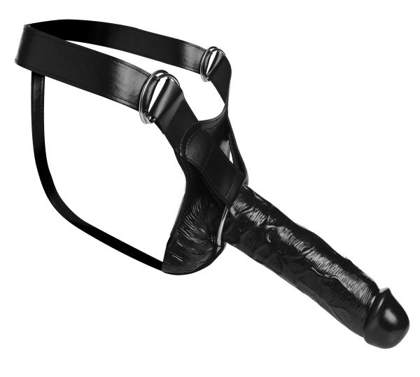 Infiltrator Hollow Strap On With 10 Inches Dildo Black Sex Toy Product