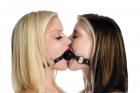 Double Mouth Gag Leather Black Sex Toy Product