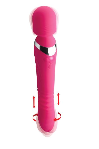 Ultra Thrusting And Vibrating Silicone Wand Pink Sex Toy Product
