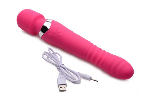 Ultra Thrusting And Vibrating Silicone Wand Pink Sex Toy Product