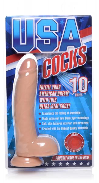 USA Cocks 10 Inches Ultra Real Dual Layer Suction Cup Dildo Sex Toy Product