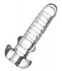 Tight Hole Clear Ribbed Penis Sheath Sex Toy Product Image 1