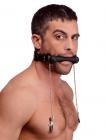 Silicone Bit Gag With Nipple Clamps Sex Toy Product