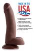 8 Inches Ultra Real Dual Layer Suction Cup Dildo Dark Skin Tone Sex Toy Product Image 1
