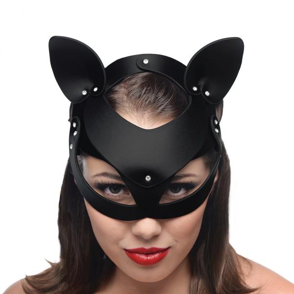 Bad Kitten Leather Cat Mask Black O/S Sex Toy Product
