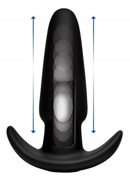 Kinetic Thumping 7X Medium Anal Plug Black Thump It! Sex Toy Product
