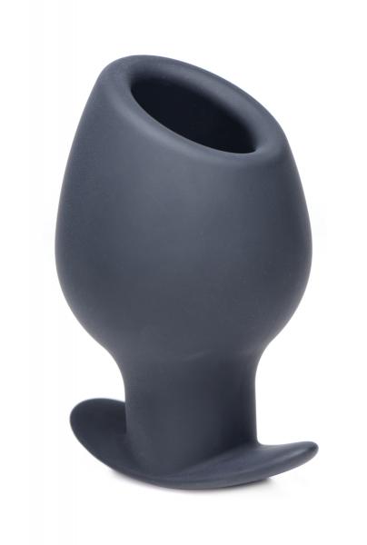 Ass Goblet Silicone Hollow Anal Plug Large Black Sex Toy Product