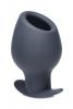 Ass Goblet Silicone Hollow Anal Plug Large Black Sex Toy Product Image 2