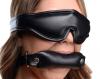 Padded Blindfold And Gag Set Black Sex Toy Product Image 1
