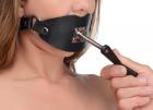 Crank Ball Gag Black Leather O/S Sex Toy Product