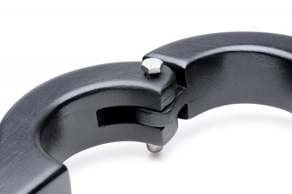 Balls To Wrist Humbler Black Wooden Restraint Sex Toy Product