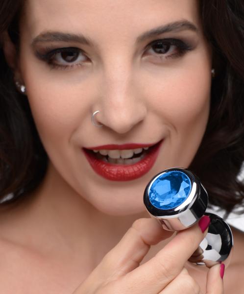 Booty Sparks Blue Gem Weighted Anal Plug Medium Sex Toy Product