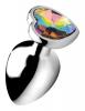 Rainbow Prism Heart Anal Plug - Large Sex Toy Product Image 1