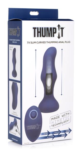 7x Slim Curved Thumping Silicone Anal Plug Sex Toy Product