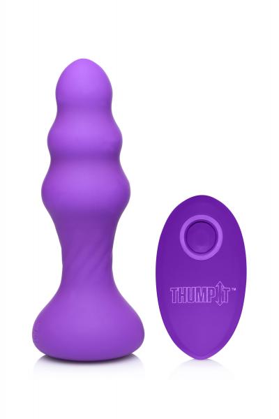 7x Slim Ribbed Thumping Silicone Anal Plug Sex Toy Product