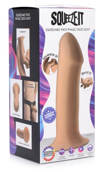 Squeezable Thick Phallic Dildo - Beige Sex Toy Product