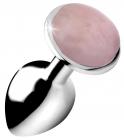 Authentic Rose Quartz Gemstone Anal Plug - Small Sex Toy Product