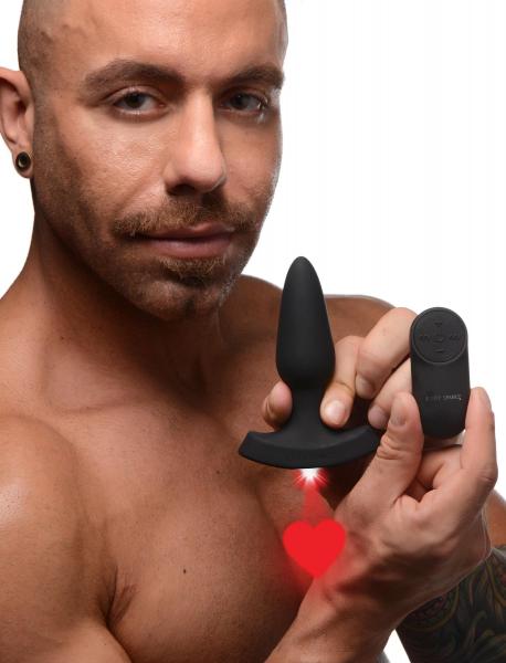 28x Laser Heart Silicone Anal Plug With Remote â€“ Small Sex Toy Product